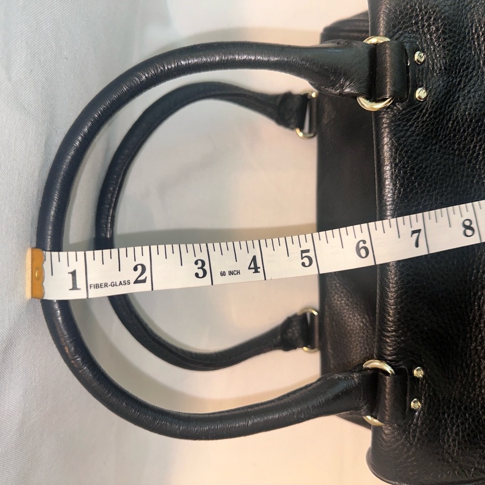 Kate Spade Pebbled Black Leather Satchel with Removal Strap - Picture 6 of 9